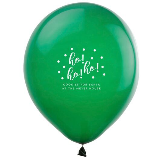 Confetti Dots Ho! Ho! Ho! Latex Balloons